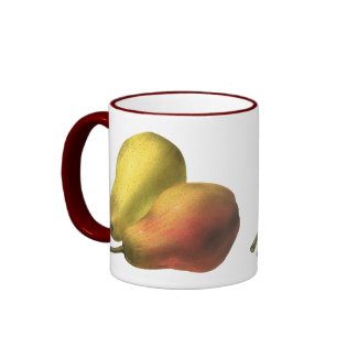 Vintage Fruit; Pears Mugs