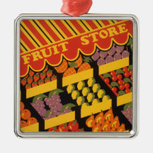 Vintage Fruit Store Christmas Ornament