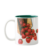 Vintage Fruit; Strawberries Falling From a Basket Coffee Mug