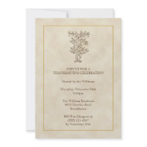 Vintage fruit tree Thanksgiving fall invitation