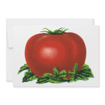 Vintage Fruits and Vegetables; Red Ripe Tomato Invites