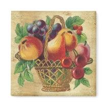 Vintage Fruits Magnet by vintagegiftmall Vintage Fruits Magnet
