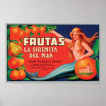 Vintage Frutas Crate La Sirenita Del Mar Crate Lab Posters