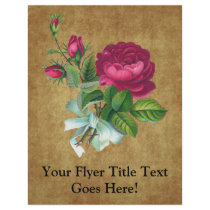 Vintage Fuchsia Rose Full Color Flyer