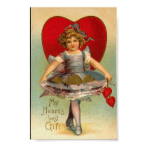 Vintage Full Skirts Heart Valentine Print