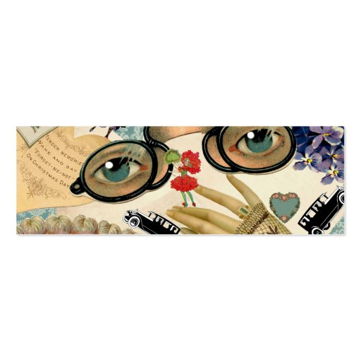 Vintage Fun Collage Calling Card Business Card (front side)