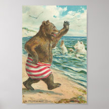 Vintage Funny Bears Posters