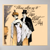 Vintage Funny tap that ass Posters