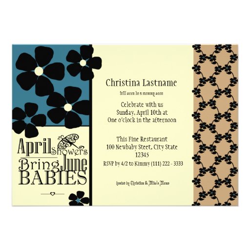 Vintage Garden Baby Shower Personalized Invitations