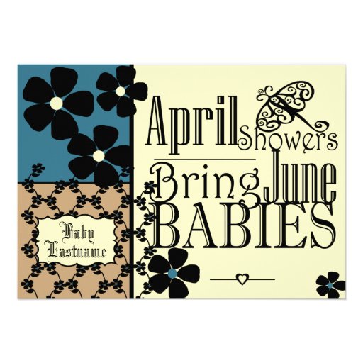 Vintage Garden Baby Shower Personalized Invitations