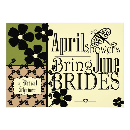 Vintage Garden Bridal Shower Custom Invite