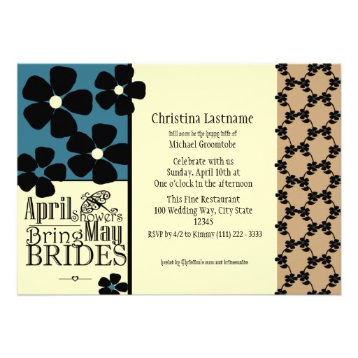 Vintage Garden Bridal Shower Personalized Announcements