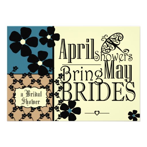Vintage Garden Bridal Shower Personalized Announcements
