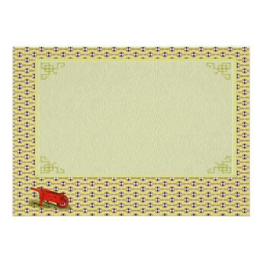 Vintage Garden Custom Invitations