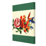 Vintage Garden Florals Still Life Gallery Wrap Canvas