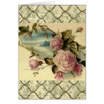 Vintage Garden Rose Card