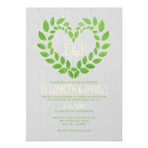 Vintage Garden Wedding Invitations