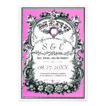 Vintage Garden Wedding Menu Cards invitations
