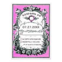 Vintage Garden Wedding Response Cards invitations