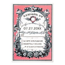 Vintage Garden Wedding Response Cards invitations