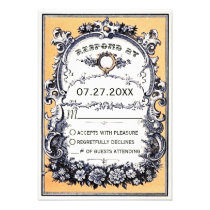 Vintage Garden Wedding Response Cards invitations