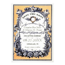 Vintage Garden Wedding Save the Date Cards invitations