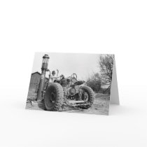 Vintage Gas Pump on the Farm, 1940s Cards