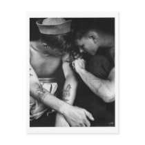 Vintage gay interest hunk sailors with tattoos post card