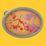 Vintage Geisha Collage belt buckles