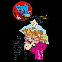 Vintage Geisha-IV t-shirts