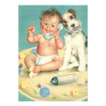 Vintage Gender Reveal Baby Shower Party Cards