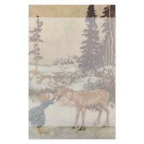 Vintage Gerda and the Reindeer by Edmund Dulac Personalized Stationery