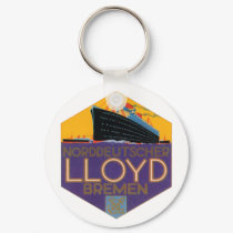 Vintage German Ocean Liner Image keychains