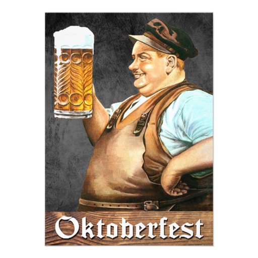 Vintage German Oktoberfest Invitation (front side)