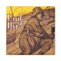 Vintage German War Poster Fridge Magnet