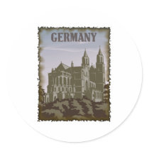 Vintage Germany Round Stickers