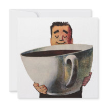 Vintage Giant Cup of Coffee Personalized Announcement