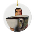 Vintage Giant Cup of Coffee ornament