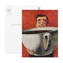 Vintage Giant Cup of Coffee Post Card