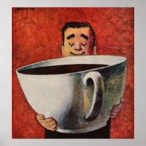 Vintage Giant Cup of Coffee Print