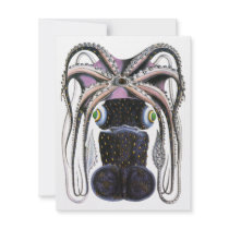 Vintage Giant  Octopus Invites