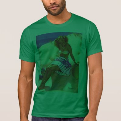 Vintage Gil Elvgren Beach Summer Pin up Girl T-shirts