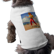 Vintage Gil Elvgren Ranch Western Pin up girl Dog Clothes