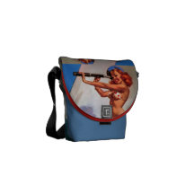 Vintage Gil Elvgren Sail Boat Sailing Pin UP Girl Messenger Bags
