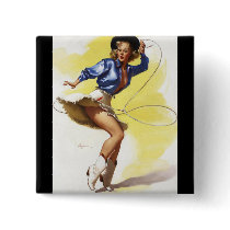 Vintage Gil Elvgren Western Cowgirl Pin UP Girl