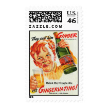 Vintage Ginger Ad Postage Stamp stamps