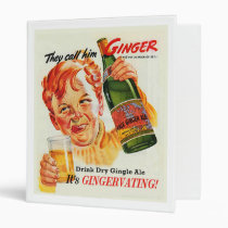 Vintage Ginger Drink Ad Binder binders