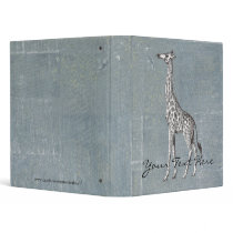 Vintage Giraffe Vinyl Binder