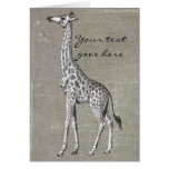 Vintage Giraffe Greeting Card