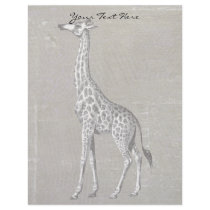 Vintage Giraffe Customized Letterhead